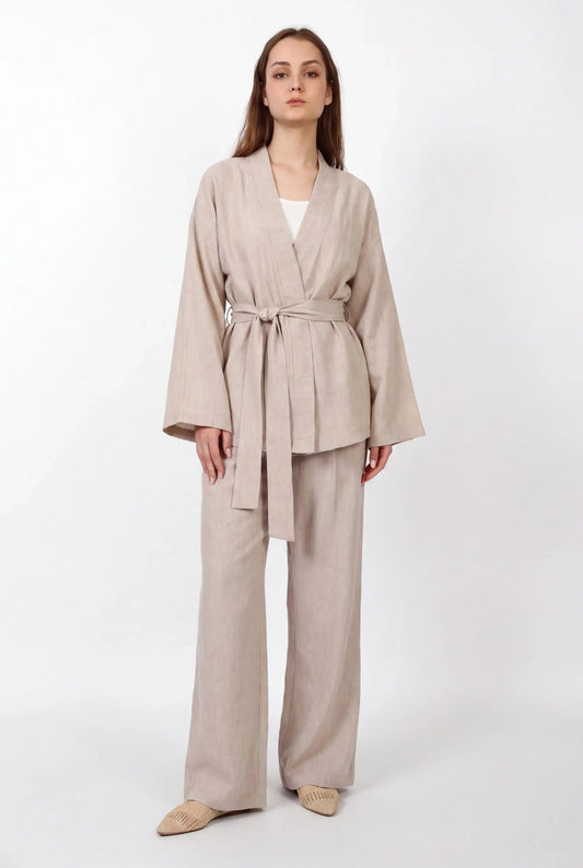 Linen Kimono Set