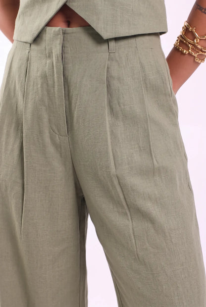 Linen vest set