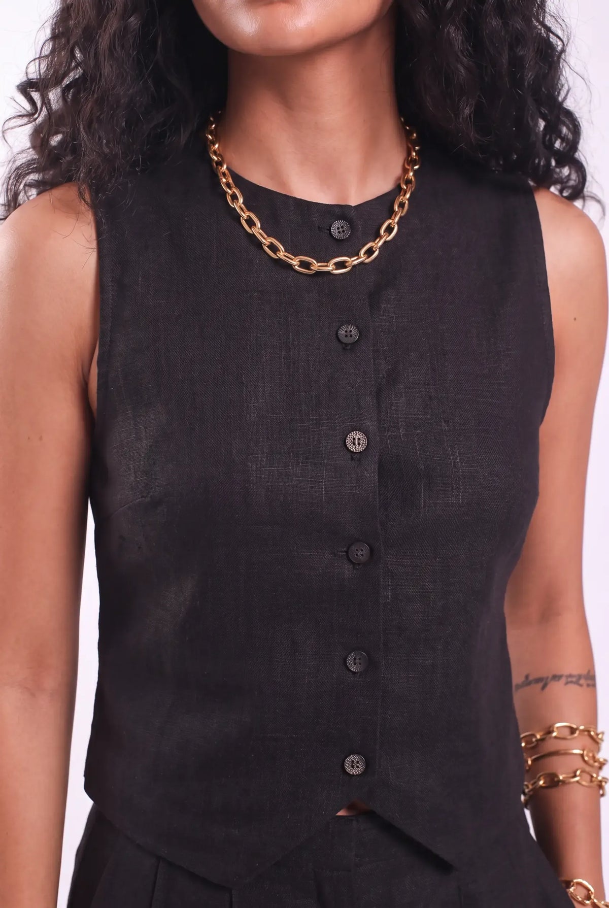 Linen vest set