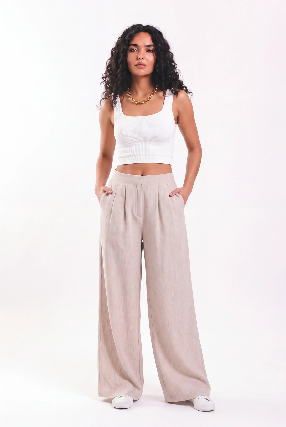 No Waist Linen trousers