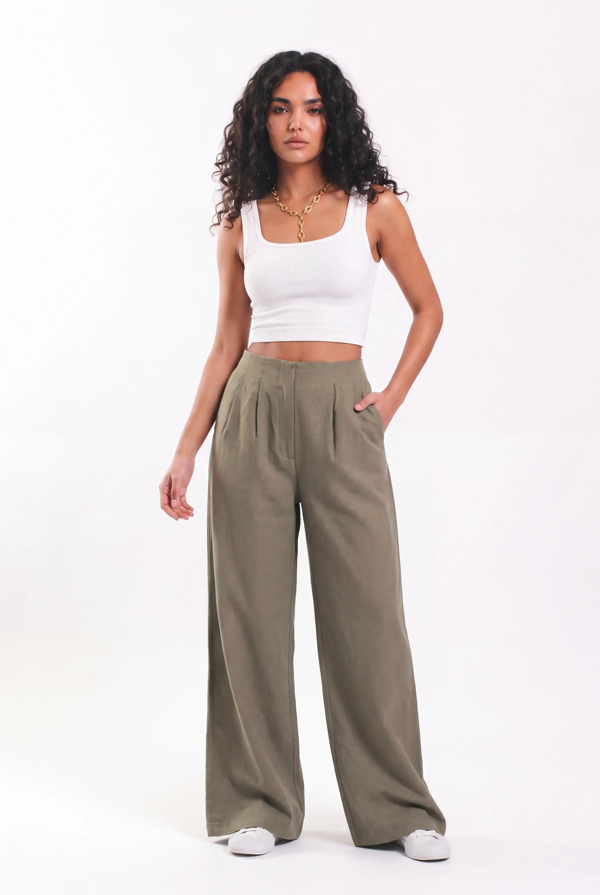 No Waist Linen trousers