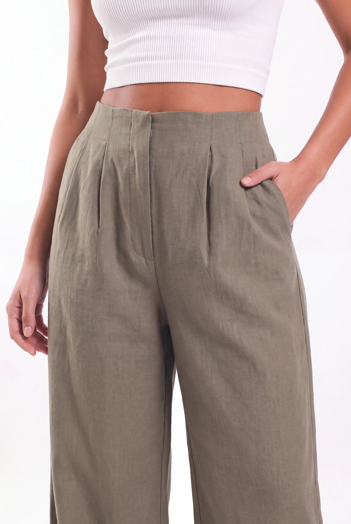 No Waist Linen trousers