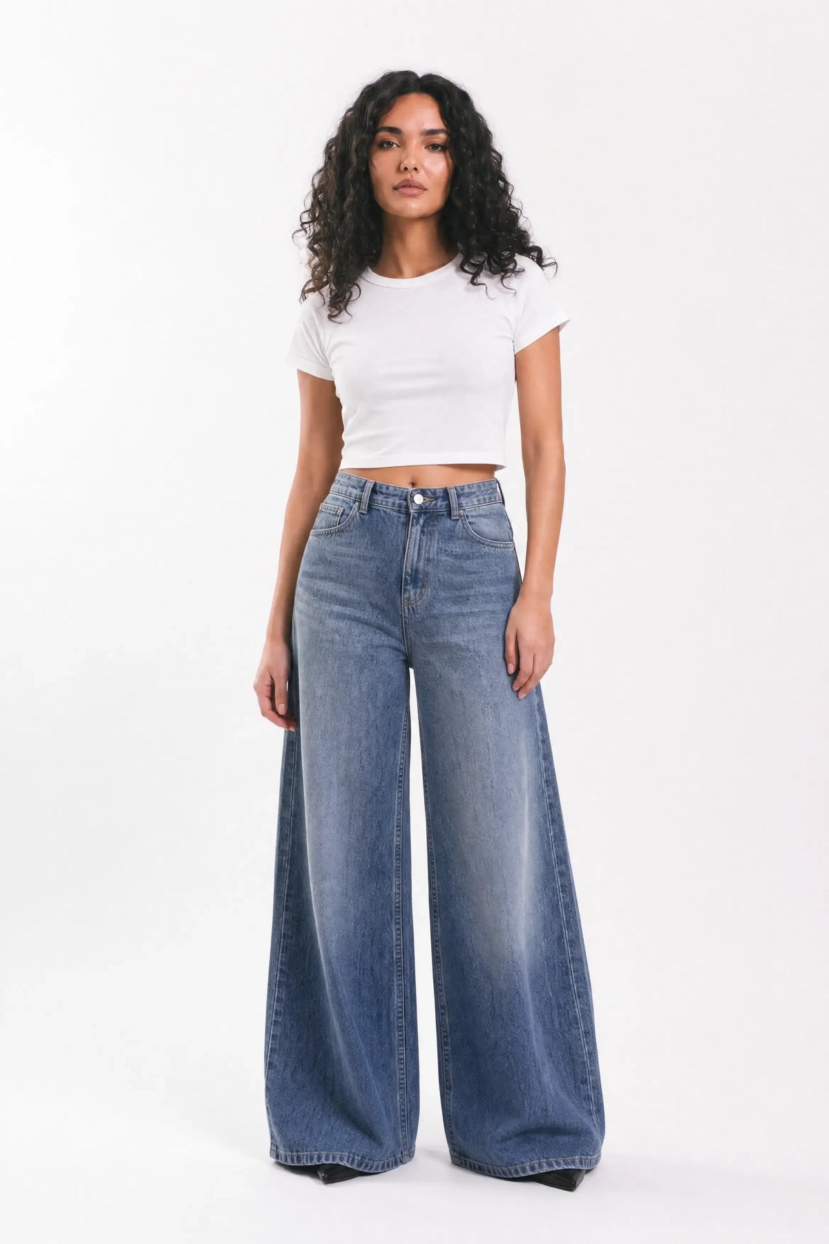 Straight Denim Jeans - Blue