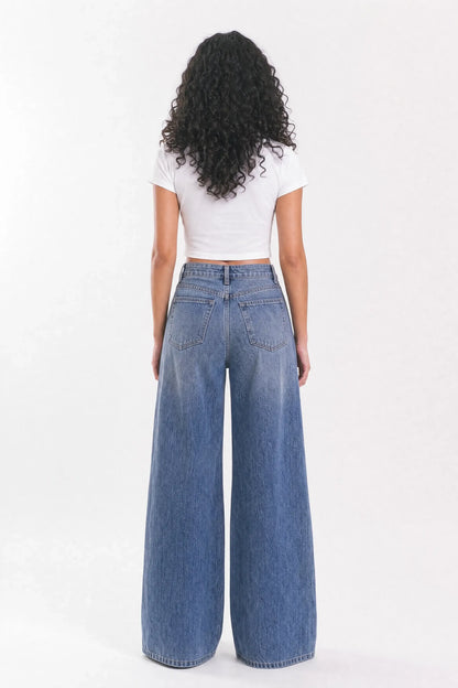 Straight Denim Jeans - Blue
