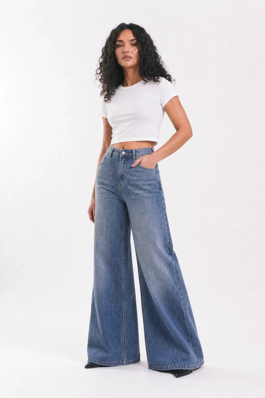 Straight Denim Jeans - Blue