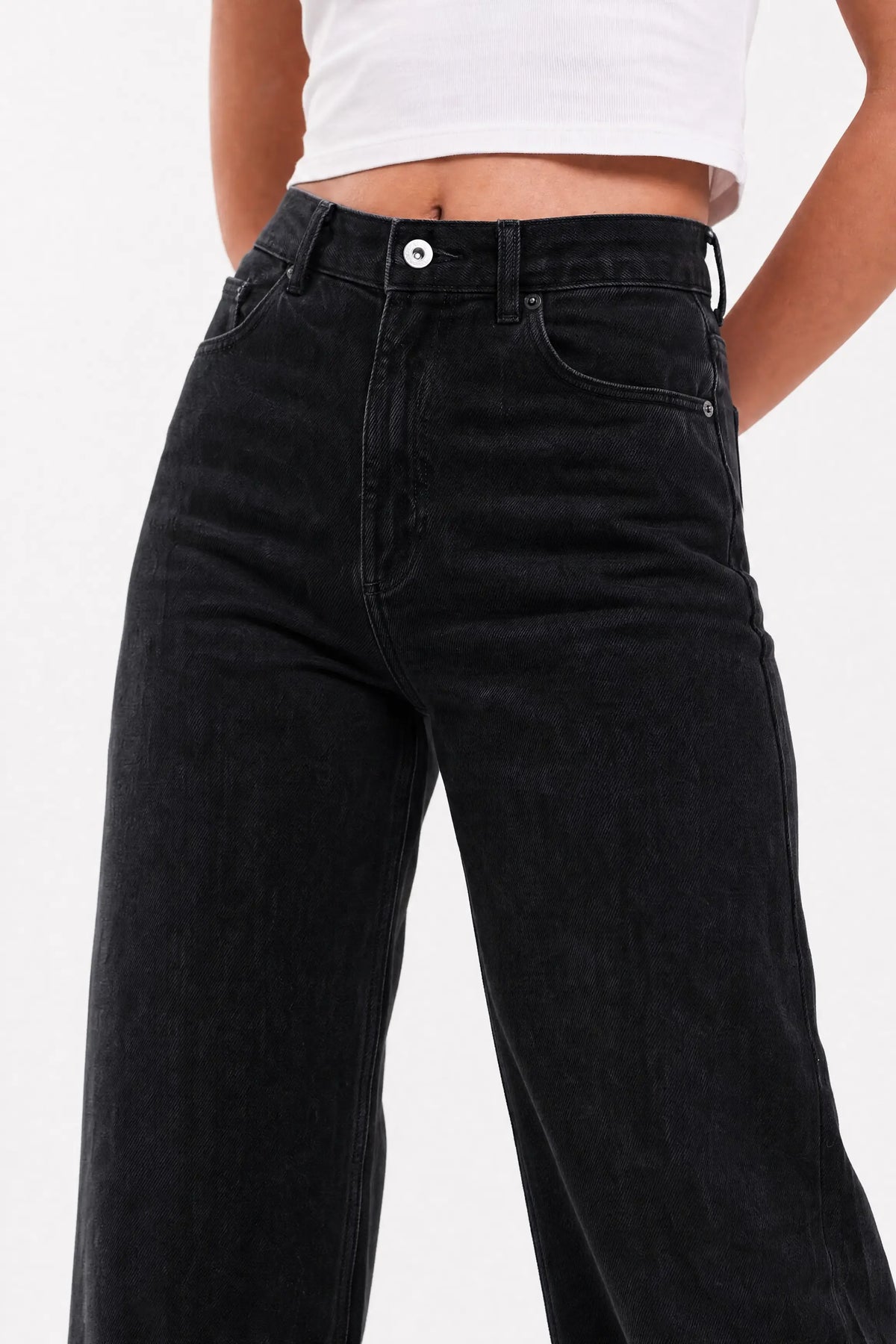 Straight Denim Jeans - Black
