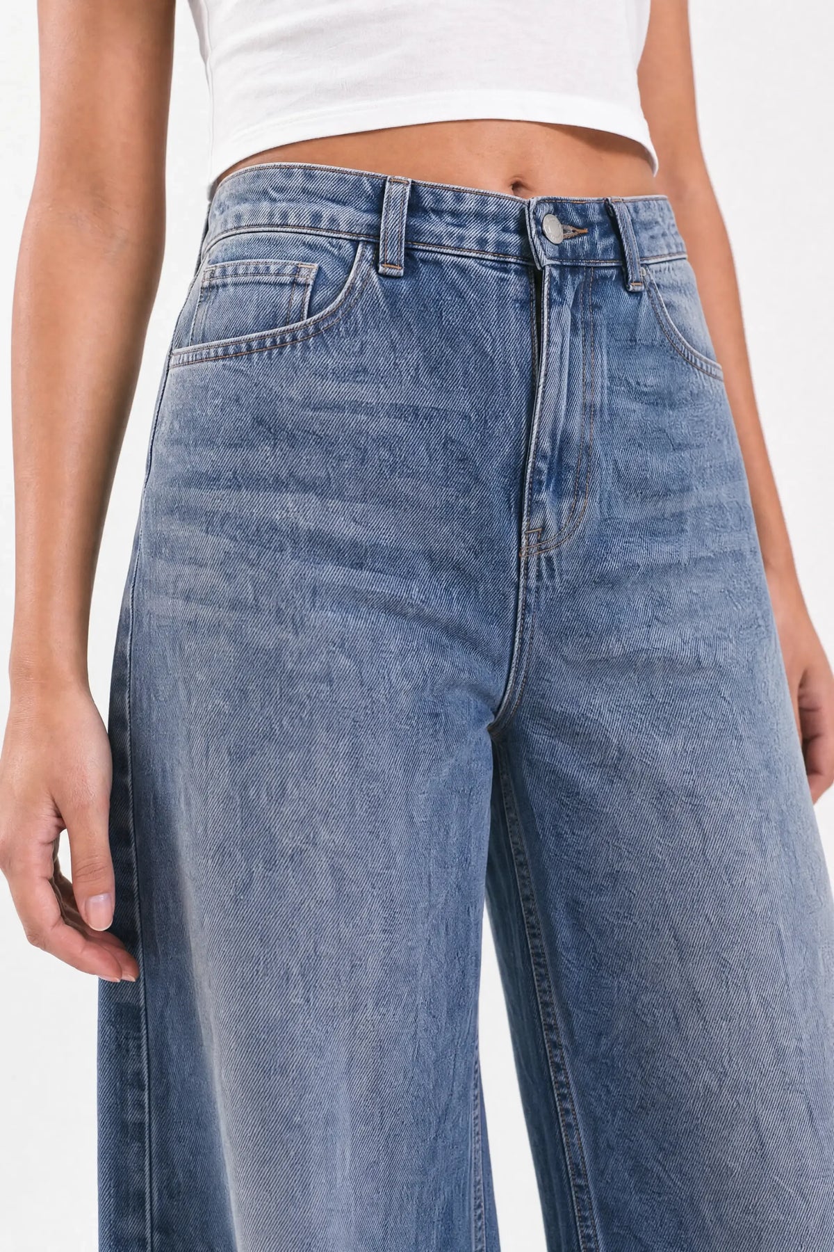 Straight Denim Jeans - Blue