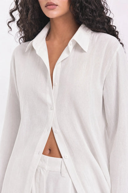 Linen shirt dress